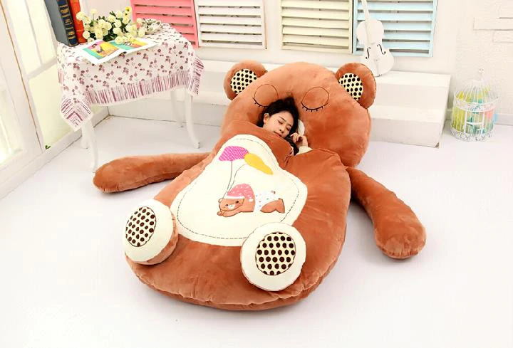 Giant Plush Teddy Bear Sleeping Bag Bed
