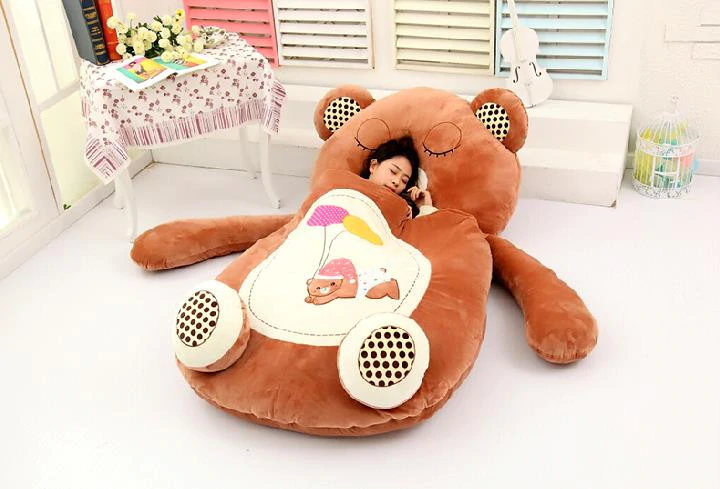 teddy bear sleeping bed