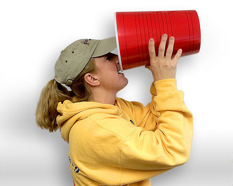 Giant Red Solo Cups For Playing Giant Beer Pong or Giant Flippy Cup