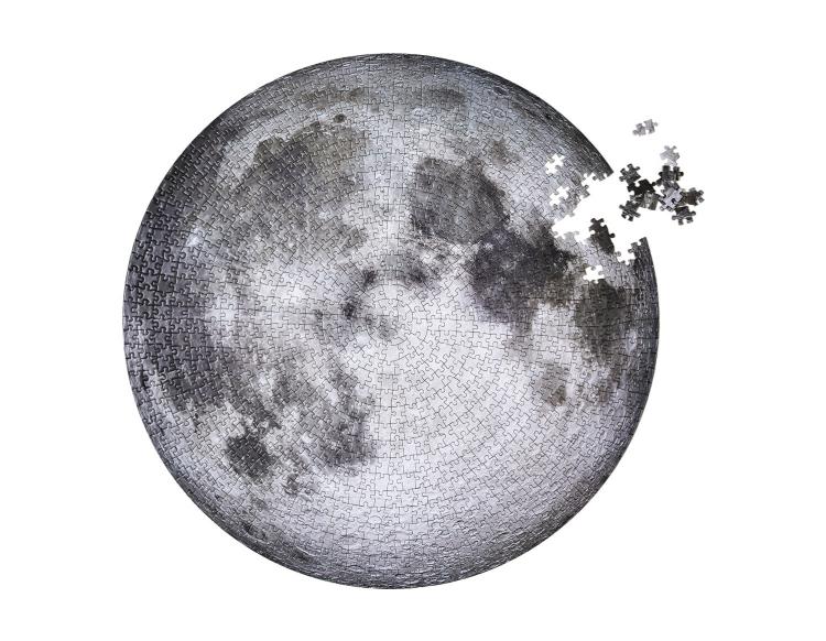 Giant Round Moon Shaped Jigsaw Puzzle - Circular moon puzzle