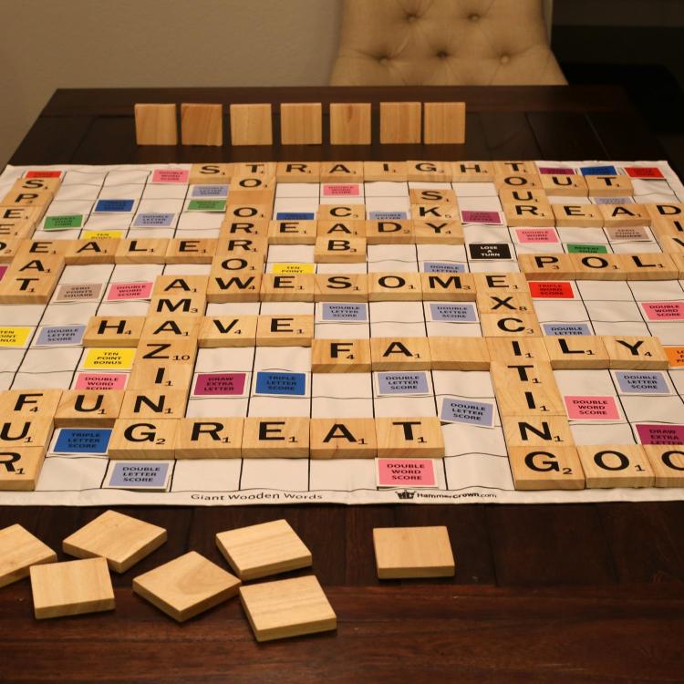 Giant Scrabble Board Game - Giant Wooden Word Game