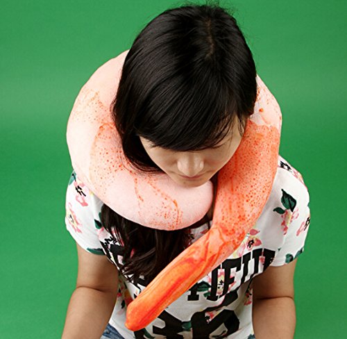 Giant Shrimp Travel Neck Pillow