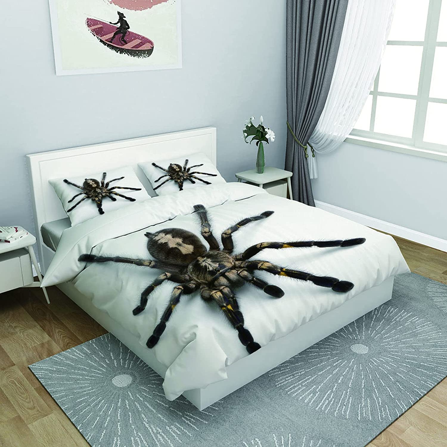 Creepy Scary Giant Tarantula Bed Set Sheets