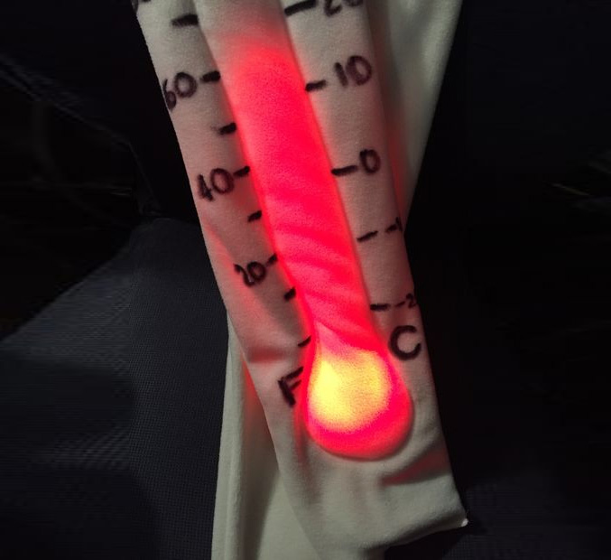 DIY Giant Light Up & Animated Thermometer Temperature Gauge Scarf