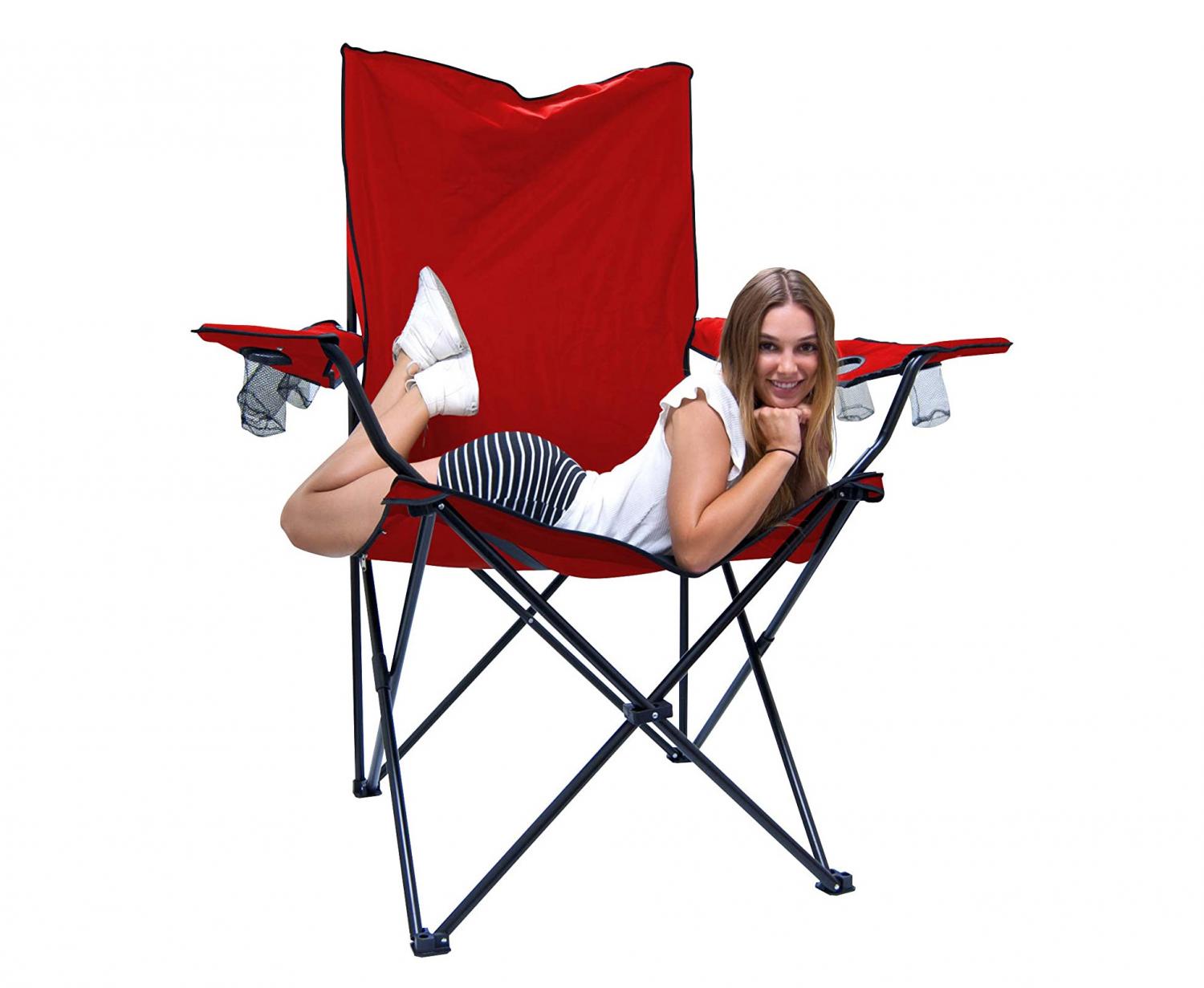 You Can Get A Giant Folding Chair That Has 6 Cup Holders