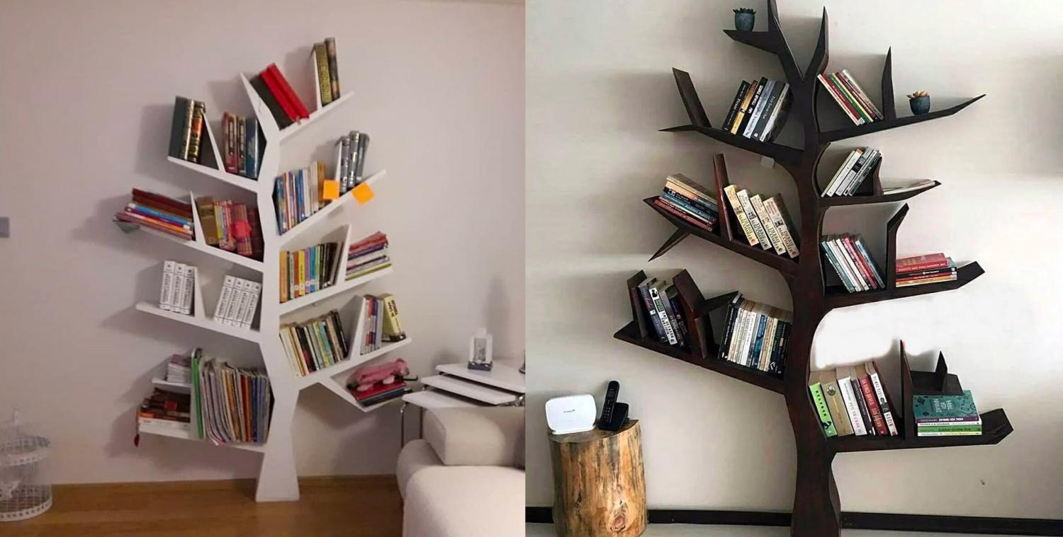 Giant Wooden Tree Shaped Bookshelf