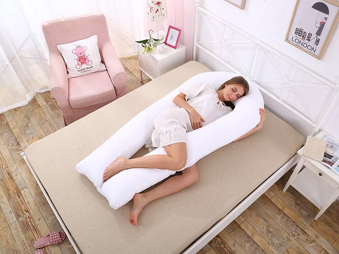Giant U-Shaped Body Pillow - Cradling Pregnancy Pillow