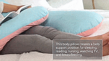 Giant U-Shaped Body Pillow - Cradling Pregnancy Pillow