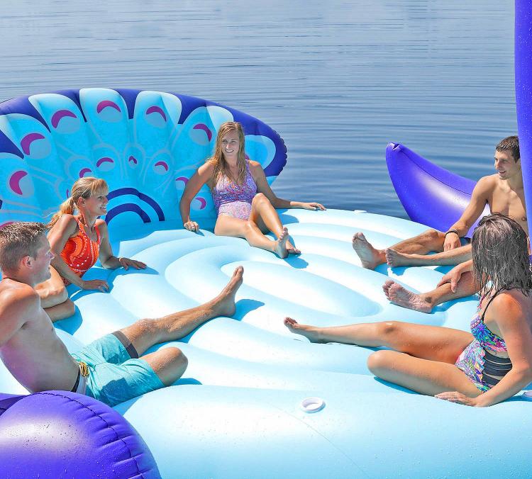 Giant Peacock Lake Float Seats Up to 6 Adults - Party Bird Island Giant Inflatable Peacock Water Float