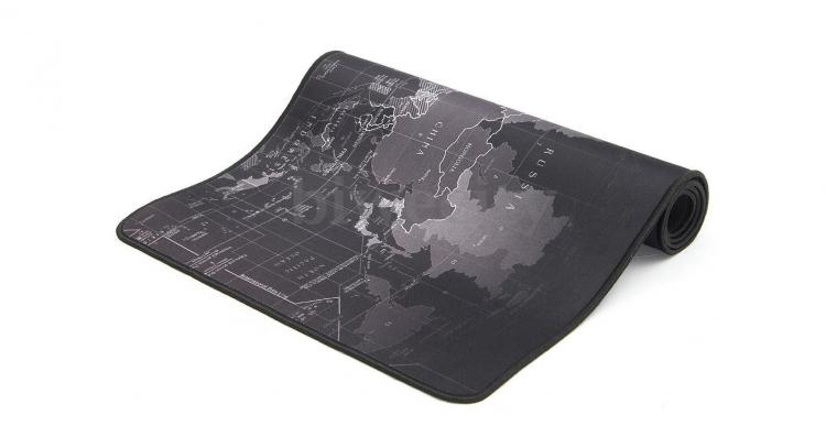 Giant Black World Map Mouse Pad - Huge World Map Mouse Pad For World Domination - Evil Villain Mouse Pad