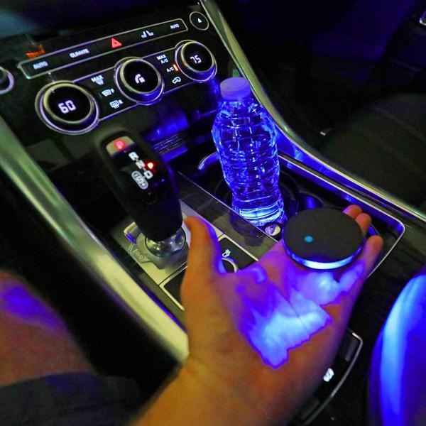 Solar Powered LED Car Cup Holder Lights