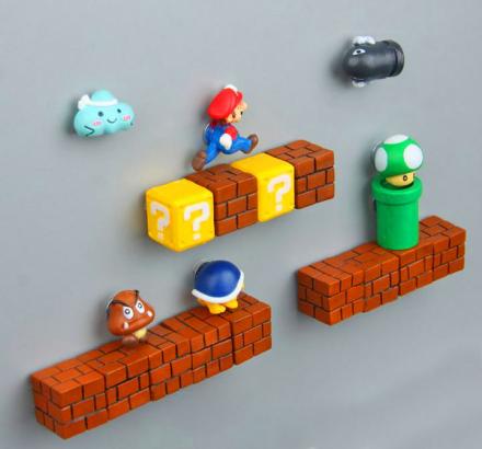 3D Mario Fridge Magnets Let You Build Your Own Mario Level