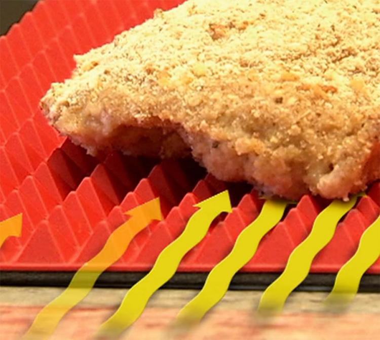 Pyramid Pan: Silicone Cooking Mat - Cooks Food Evenly and Won