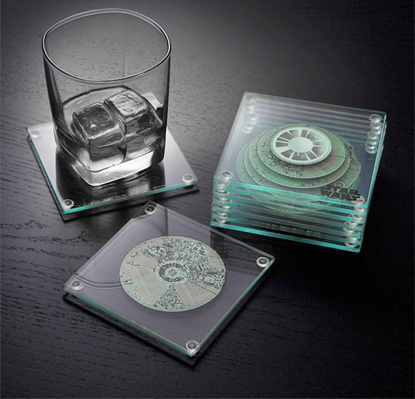 Layered 3D Death Star Coasters Form A Full Death Star When Stacked