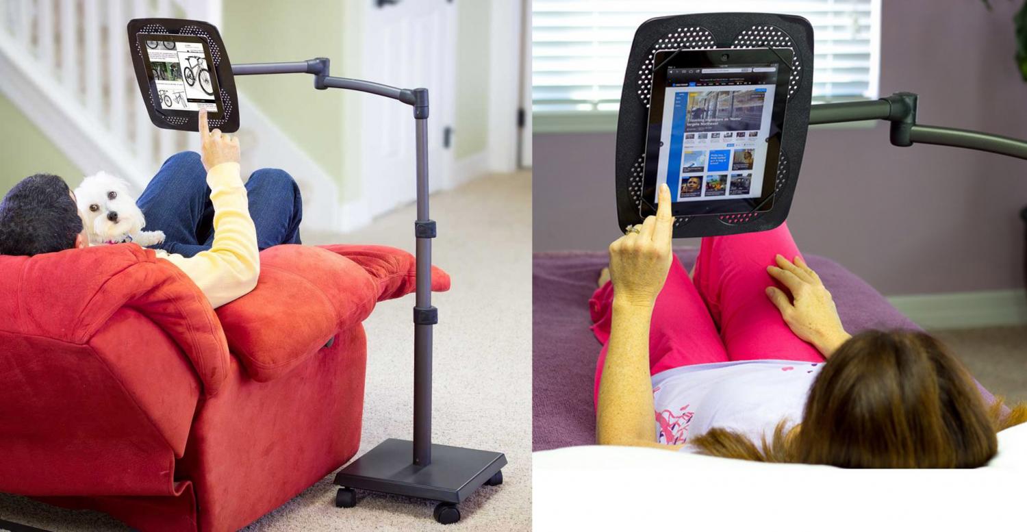 Book holding floor stand - tablet holding floor stand