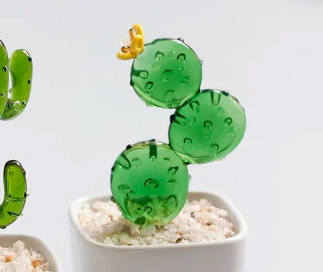 Glass Potted Plants - Tiny glass succulents