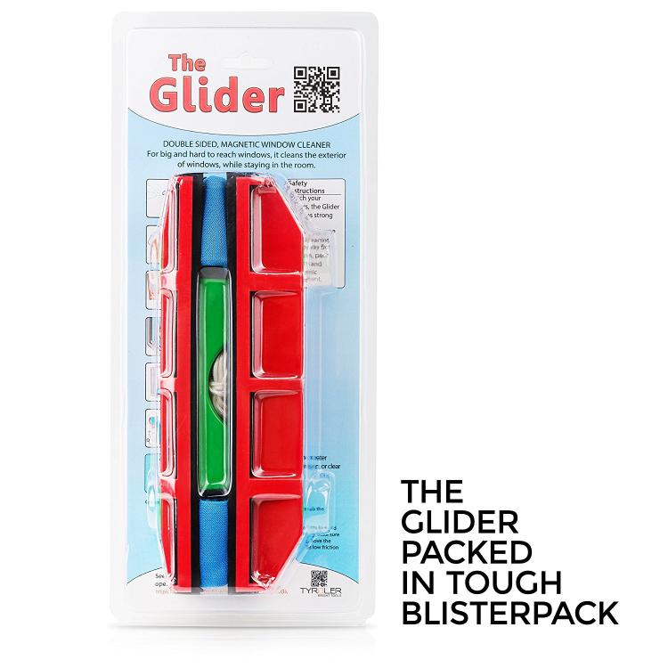 The Glider: Magnetic Window Cleaner, Cleans Both Sides of Glass At