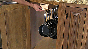Glideware Slide-out pot holder cabinet
