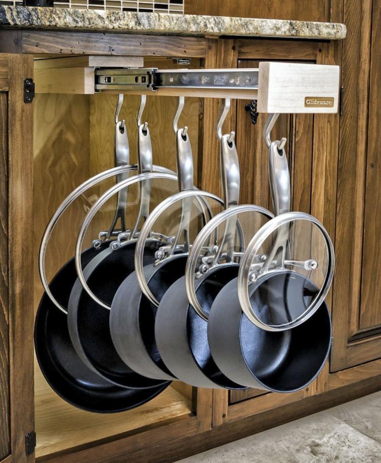 Glideware Wood Pull-out Cabinet Organizer for Pots, Pans, and Much