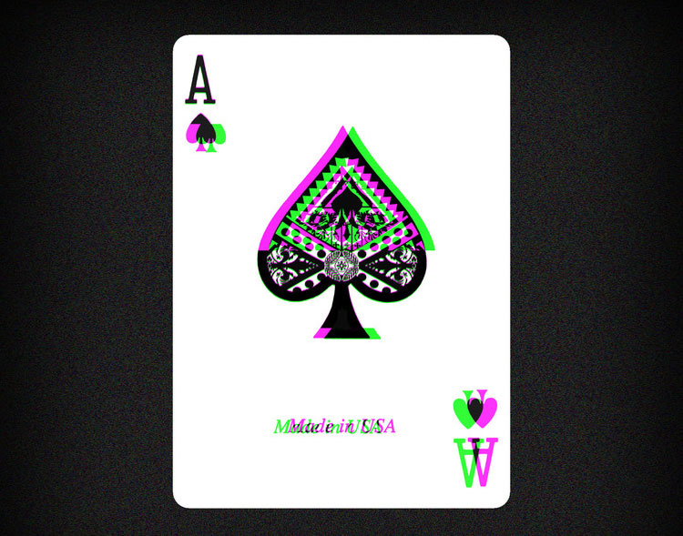 GLITCH Playing Cards - Ace of Spades