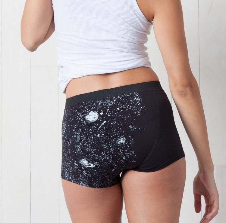 Glow In The Dark Solar System Women's Underwear - Glowing women's space panties
