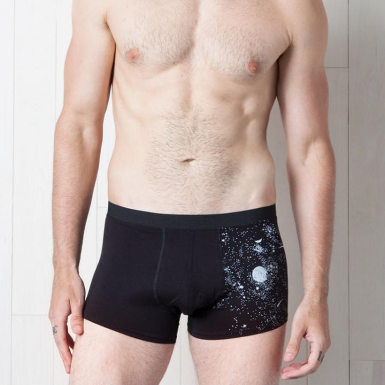 Glow In The Dark Solar System Men's Underwear - Glowing men's space underwear