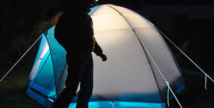 Incredible Glow In The Dark Tent Rope Charges During The Day