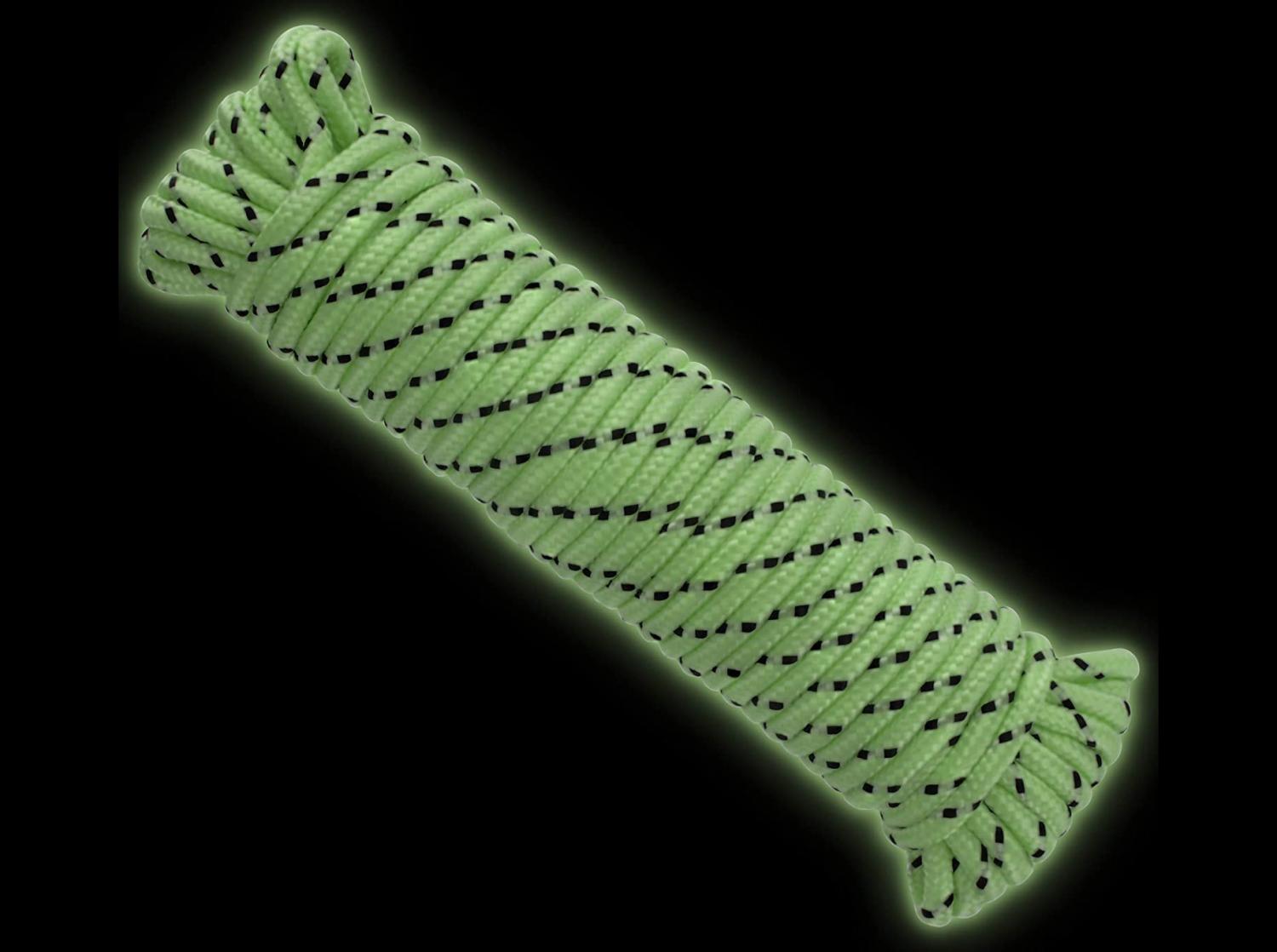 Glow In The Dark Tent Rope Prevents Tripping At Night