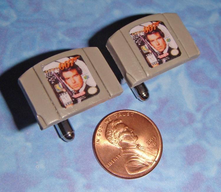 Goldeneye 007 Nintendo 64 Game Cartridge Cufflinks