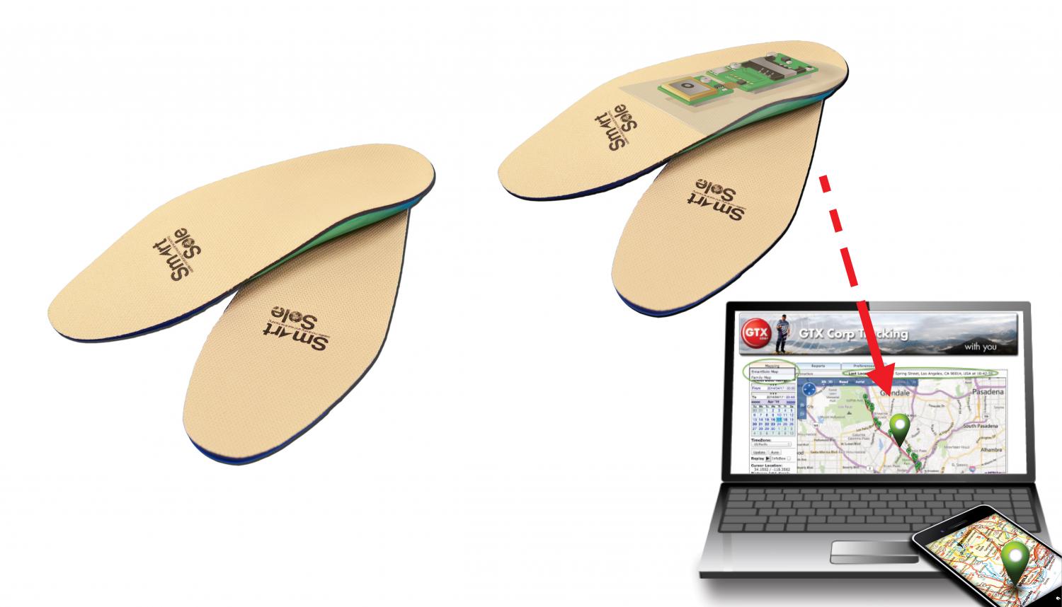 GPS Tracking Shoe Insoles - SmartSole Smart Shoe Insoles For Seniors With Alzheimers or Dementia