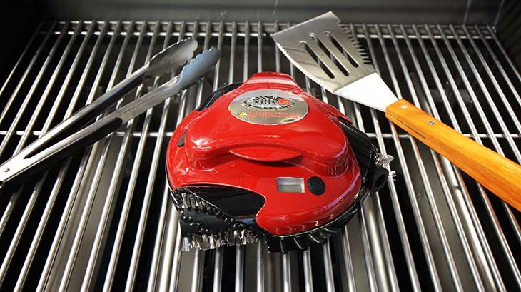Grillbot Robotic Grill Cleaner - Grill scrubbing robot - Grillbot cleans grill like a roomba robot