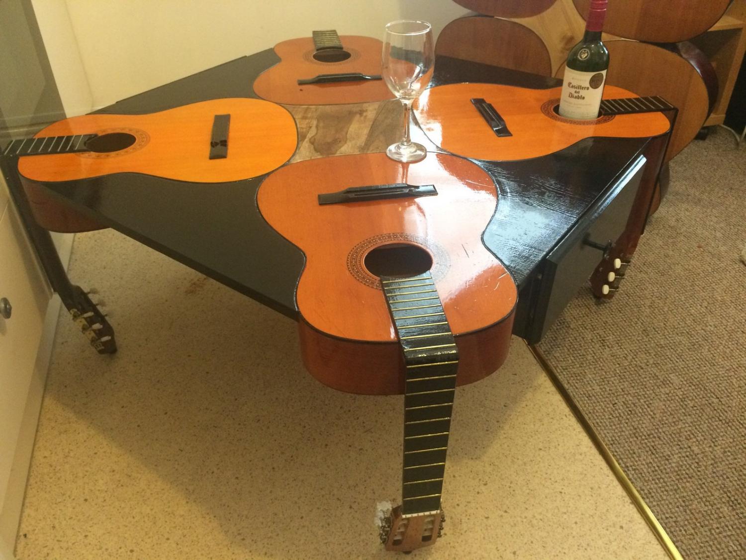 kitchen crafty fun guitar table