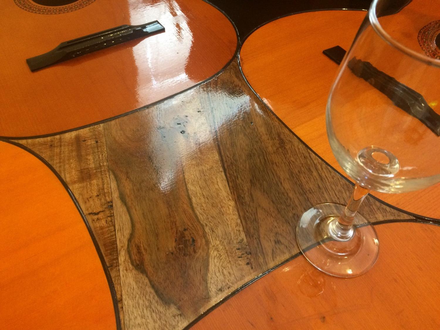 Guitar Coffee Table Made With 4 Real Guitars