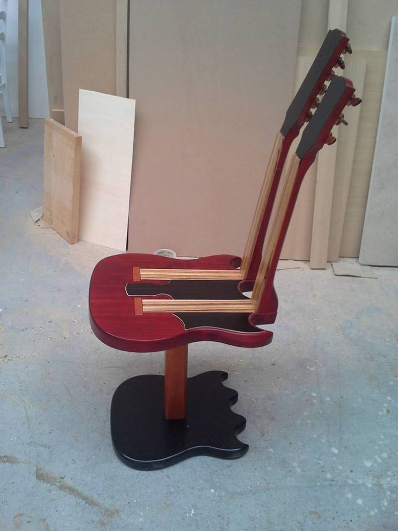 Stools Made from guitars - Guitar shaped stools and chairs