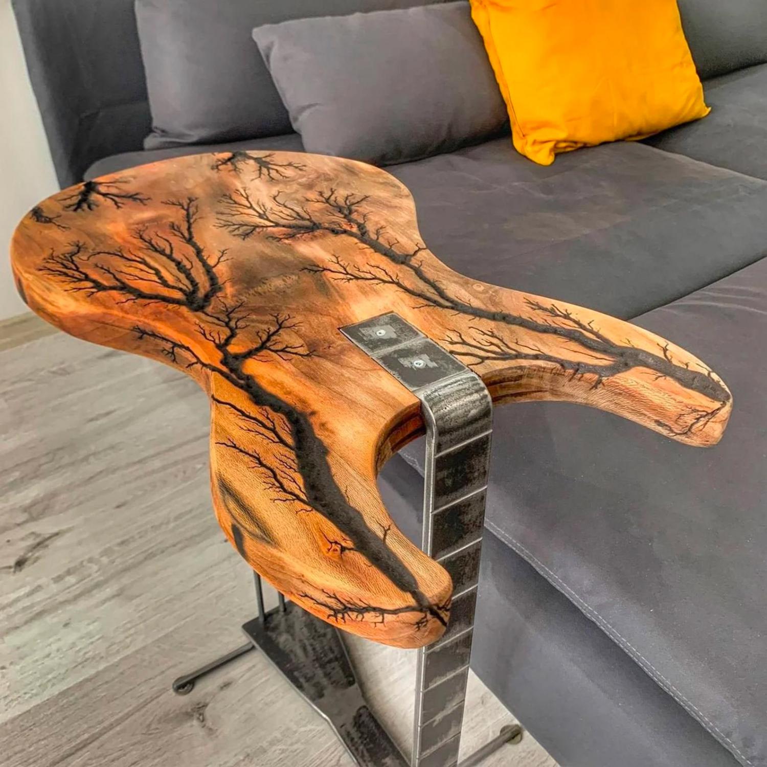 Wooden Guitar shaped side table