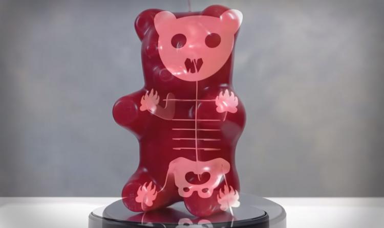 Gummy Bear Skeleton Candle