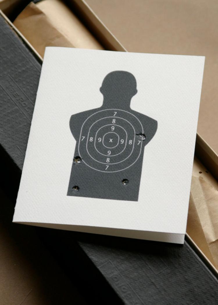 Gun Target Miss You Card