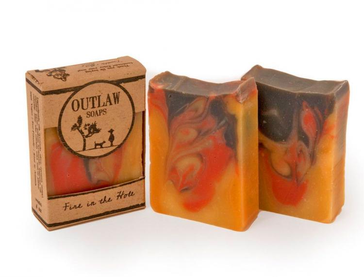 Fire In The Hole Soap Smells Like Gunpowder, Campfire, and Whiskey - Manliest soap
