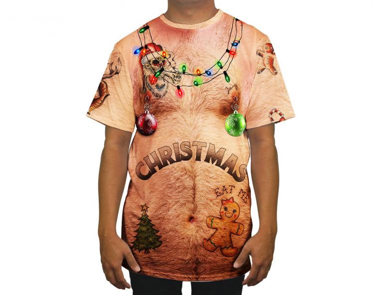 Ugly christmas sweater mens bare outlet chest