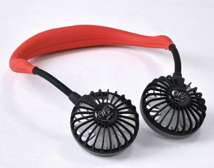 Hands-free neck fan - dual fans that wraps around your neck - W-fan spice of life