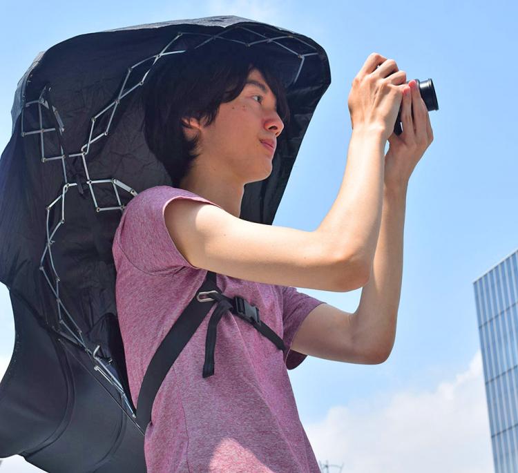 hands free umbrella backpack