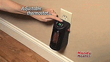 Handy Heater - Mini portable heater attaches to any outlet - Mini outlet space heater