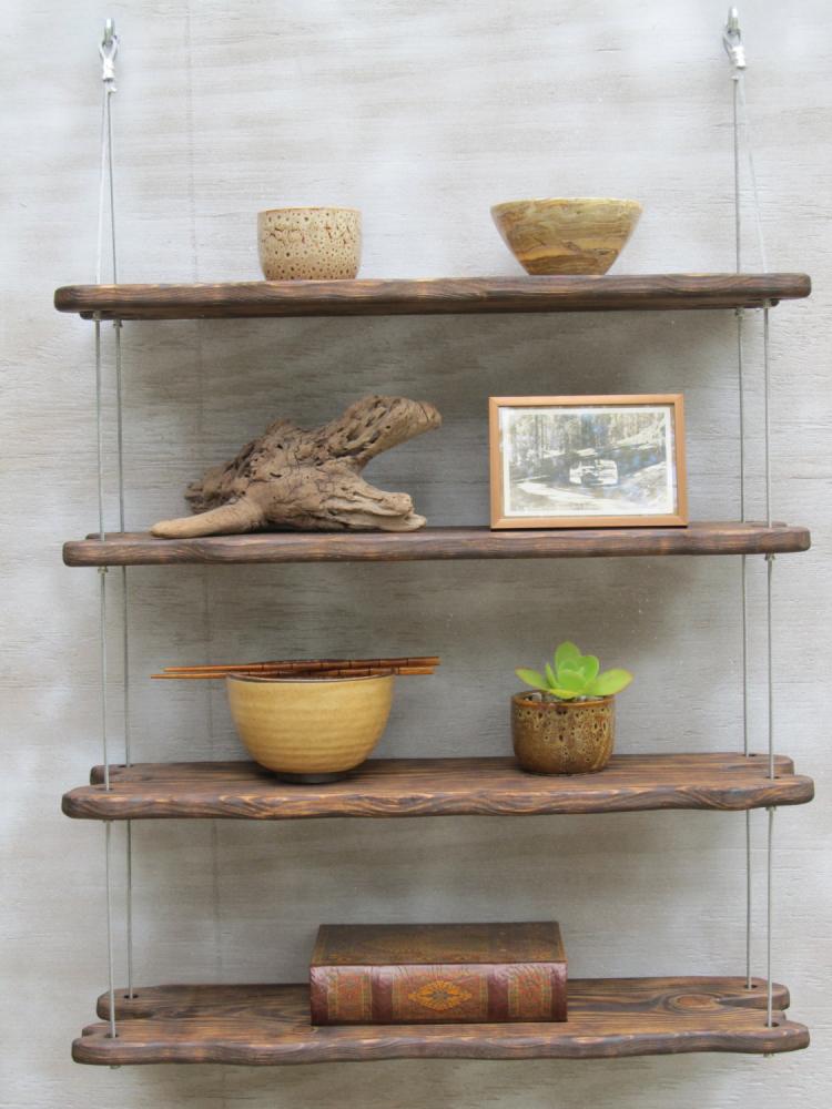 Hanging Driftwood Shelves