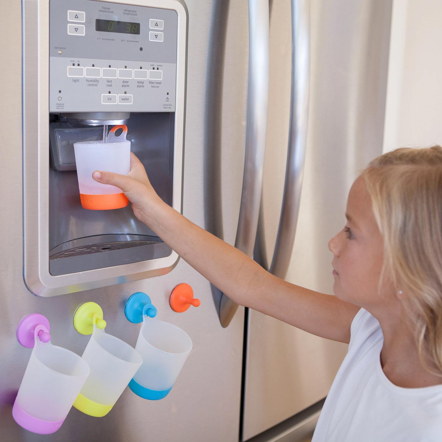 Puj PhillUp Kids Hanging Cups - Refrigerator Hanging Kids Cups