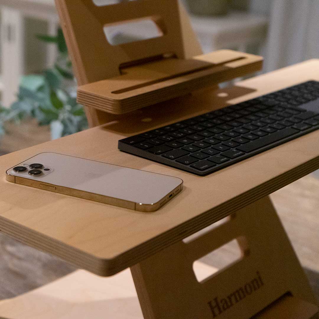 Harmoni Desk wooden standing desk attachment