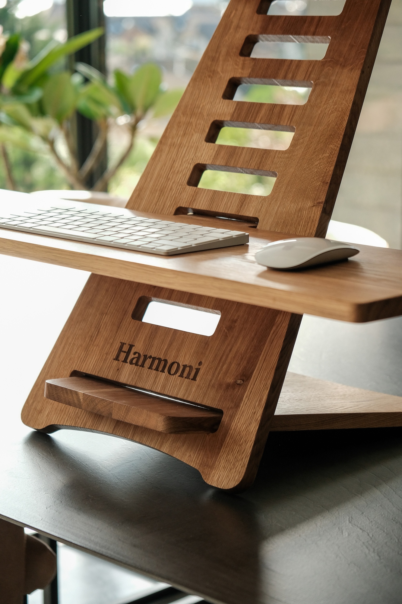 Harmoni Desk wooden standing desk attachment