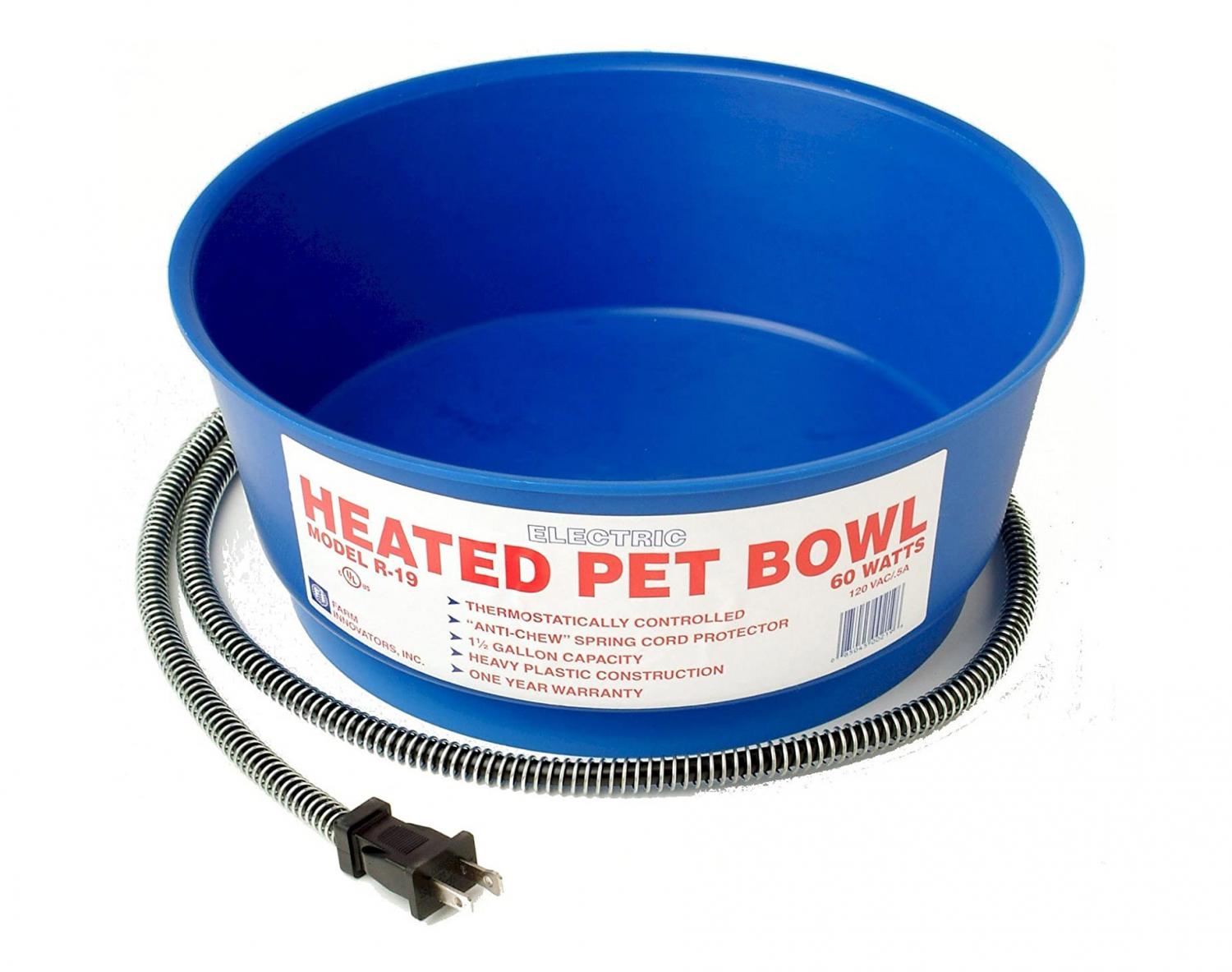 Heated outdoor clearance water bowl