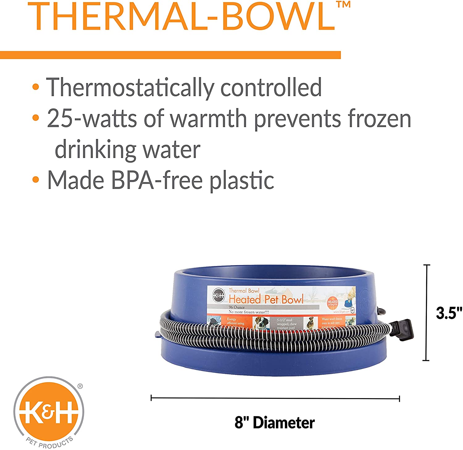 Best Nest Heated Pet Thermal Bowl 25 Watt