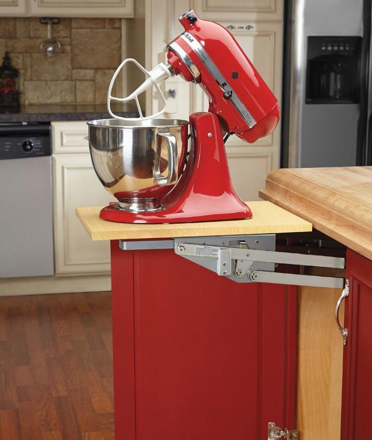 Mixer-lifter. If you have a large mixer, this is ideal! The outlet is built  in to the cabinet- just pop…