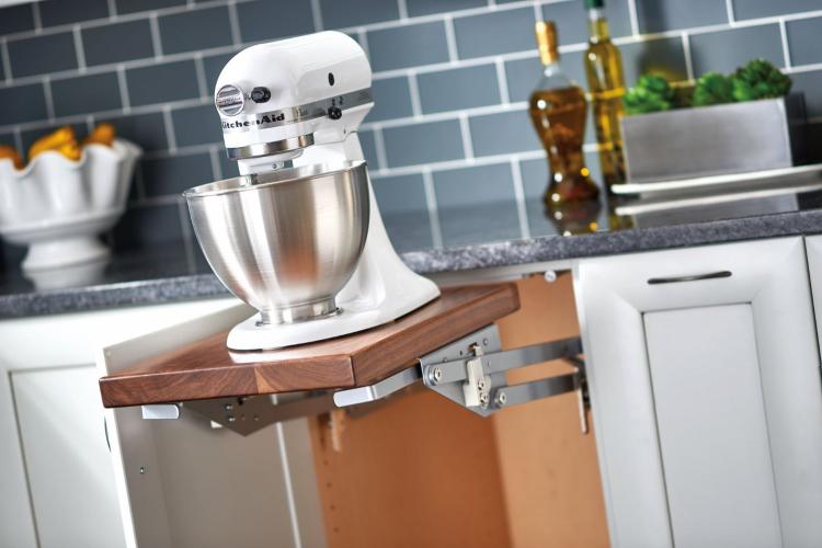 Mixer-lifter. If you have a large mixer, this is ideal! The outlet is built  in to the cabinet- just pop…